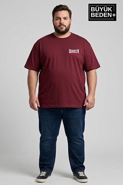 Superlife Süperlife Men's Large Size Brooklyn 1970 Printed 3Xl-6Xl Crew Neck ...