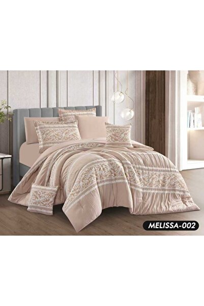ALMIAAD Nefirin Summer Royal Jacquard Microfiber Full Filling 8 Pieces Beddin...