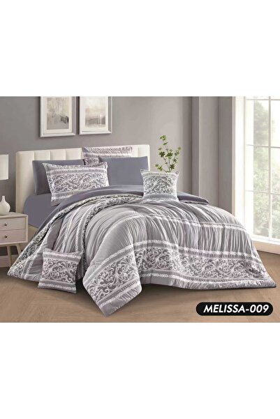 ALMIAAD Nefirin Summer Royal Jacquard Microfiber Full Filling 8 Pieces Beddin...