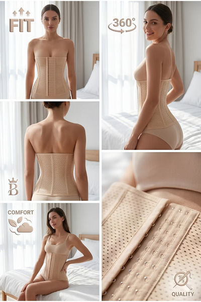 figiza Women's Breathable Corset with Underwire, Postpartum Firming and Gathe...
