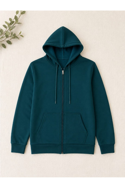 LU DUE Unisex Design Comfortable Soft Textured Zippered Sweatshirt
