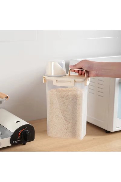 OEM Measuring Cup with Lid and Grain Storage Container - Design with Handle - 1800 ml