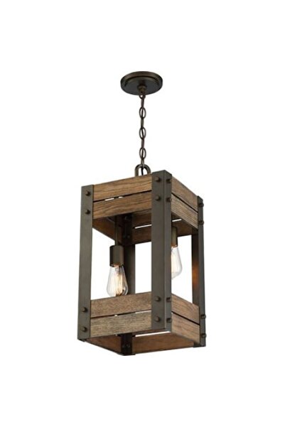 Cojom Corp de iluminat suspendat tip cuib de pasăre, rustic-vintage, 2xE27, l...