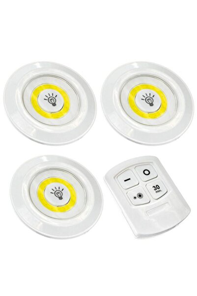 Vivendo Set 3 lampi LED 3W COB cu telecomanda