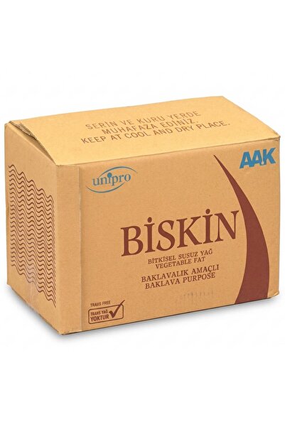 AAK Biskin Baklavalık Sade 20 Kg – Profesyonel Fırıncılık ve Baklava Yağı