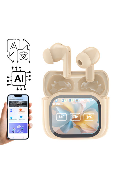 Vivendo Casti Wireless cu Translator AI, Control APP, Bluetooth si Ecran Digi...