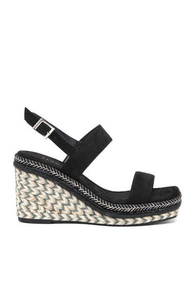 Tergan Siyah Tekstil Kadın Sandalet - K26Y1SN68723-I46