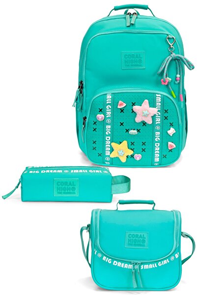 Coral High Water Green 3-Piece School Bag Set Set0124406