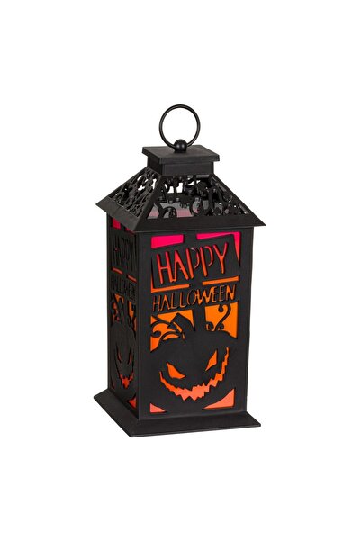 Vivendo Felinar Decorativ Halloween Dovleac Negru 14x14x28cm