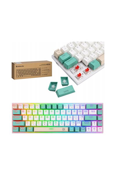 Defender's Tastatură cu fir Defender VEXX GK-084 MECANICĂ iluminată pentru ga...