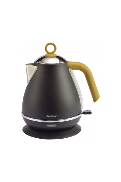 Klausberg Fierbător electric fără fir ROTATIV 1,7 Litri Oțel Negru