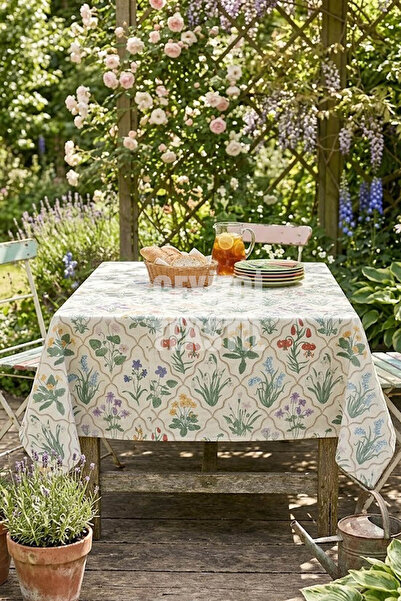 Çt Çeyizci Tekstil Digital Printed Tablecloth Table Cloth 170X170 cm Stain-Re...