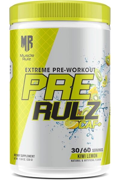 Muscle Rulz بر إي آر لز (PRE RULZ) مكمل ما قبل التمرين متوفر بـ 30/60 حصة (نص...