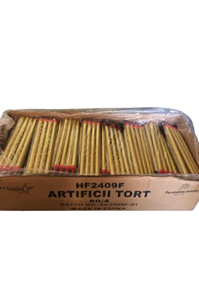 Pyrex Cutie de artificii tip tort, 80 de seturi, lungime 20 cm