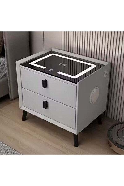 Vivendo Noptiera Smart Multifunctionala, iluminare LED tactil cu 3 culori, in...