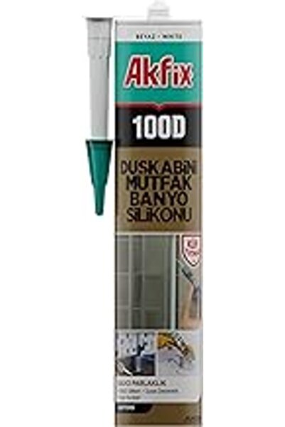 DİĞER1111 Akfix 100D Duşkabini, Mutfak Banyo Silikonu, Şeffaf, Silikon, Hızlı...
