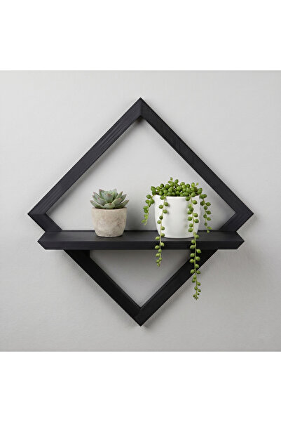 Decorius Geometrik Kare Duvar Rafı | Çiçeklik veya Mini Kitaplık Tablo Raf | ...