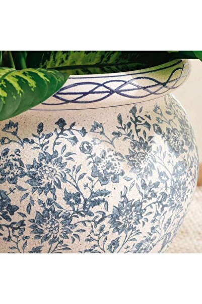 PAN HOME Oriental Ceramic Planter 54x54x45cm - Blue