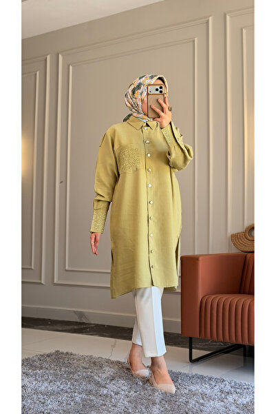 Suede Style 6544 - تونيك نسائي طويل من قماش المودال الناعم، مريح وأنيق، مزود ...