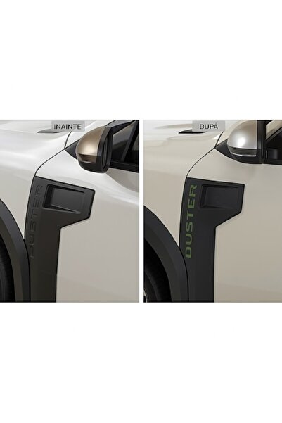 Dual Stax Litere ornamentale volumetrice pentru Dacia Duster 3 (III), verde m...