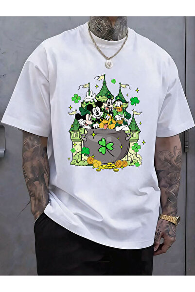 SAUDI DISNEYLAND disneyland Men and Women's 100% Cotton T-Shirt - Oversized C...