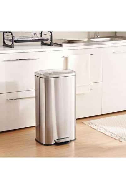 PAN HOME سلة مهملات بدواسة من بوكنور مقاومة لبصمات الأصابع 30 لتر 35x31.5x60....