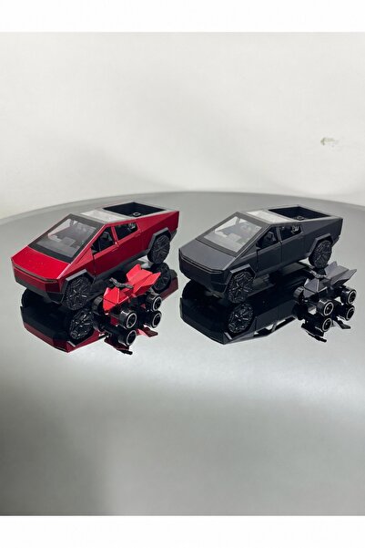 SCOWETTO Tesla Cyber Truck 1:32 Scale Metal Pull and Release 12 cm Toy Car Se...
