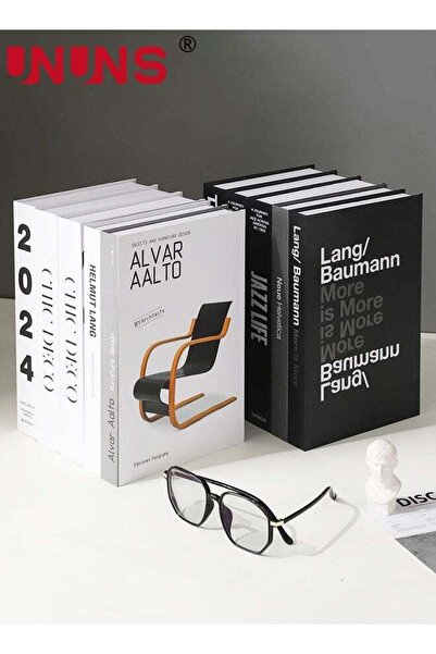 UNUNS 10 قطع كتب زخرفية لديكور المنزل، مجموعة من 10 كتب وهمية، ديكور رفوف كتب...