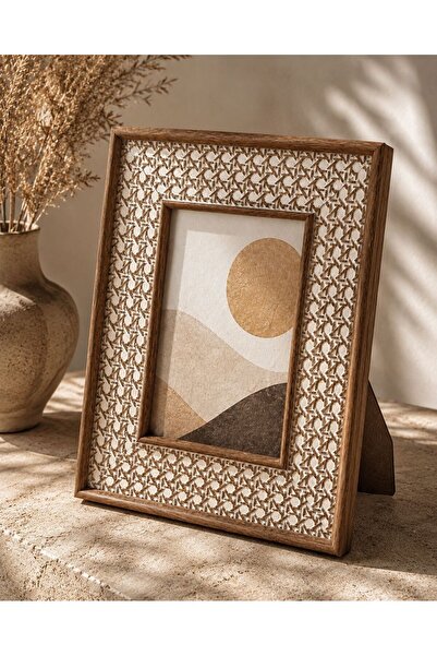 PINALE ART Hasır Desenli Etnik Fotoğraf Çerçevesi 13x18 cm