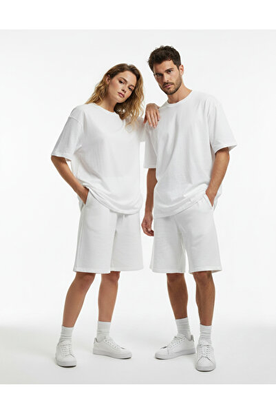 BayBayan Oversize Short Sleeve Shorts Suit Suitable for Women, Men, and Couples
