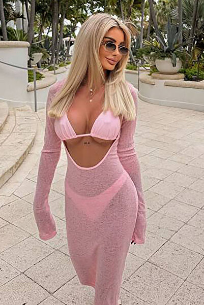 Bikini Mayokini Dünyası Nadya Triple Brazilian Bikini Set - Pink