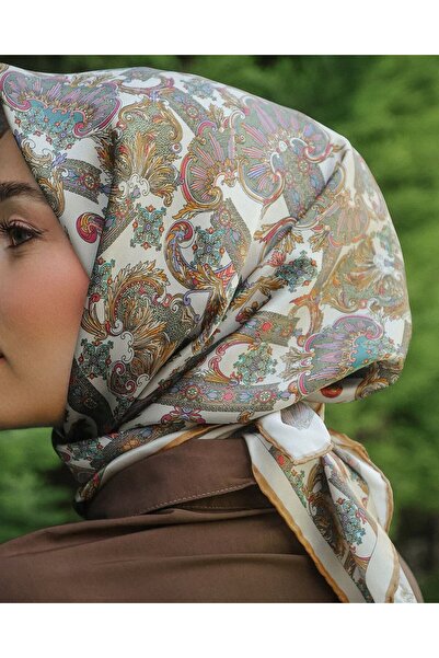 Armine Sura Silk Scarf Cream
