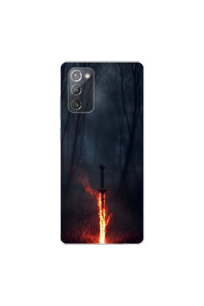 PPKin Samsung Galaxy Note 20 Compatible Savaş 3 Design Transparent Case