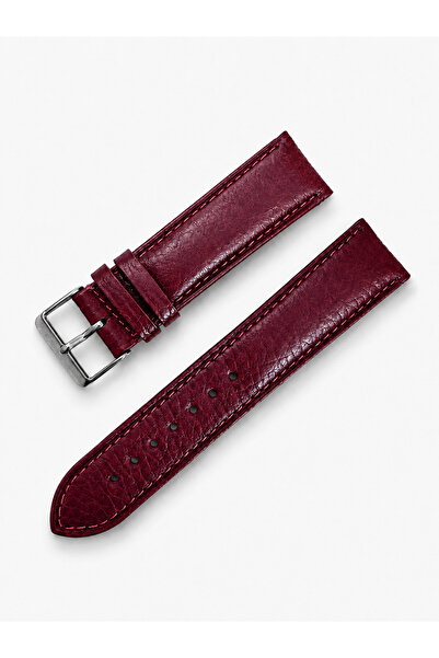 Leather Class Özel Üretim Floater Bordo Deri Saat Kayışı | 12-26 mm | Gold/Si...