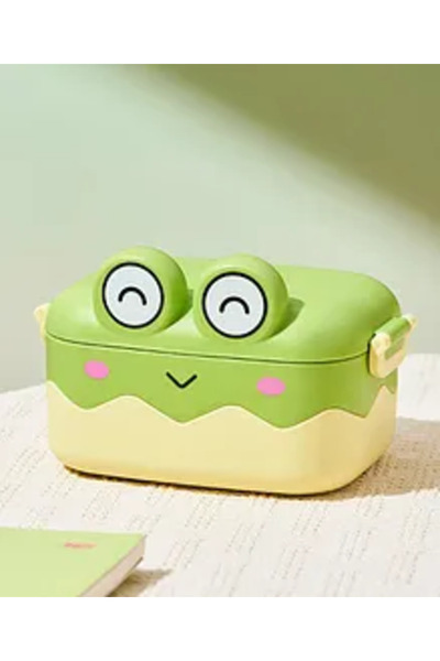 Bonfino Lunch Box, Frog Theme, Meal Storage Container, Everyday Food Organize...