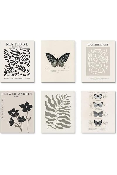 ESSESORIES Butterfly Master Abstract Matisse Exhibition Vi Aesthetic Poster W...