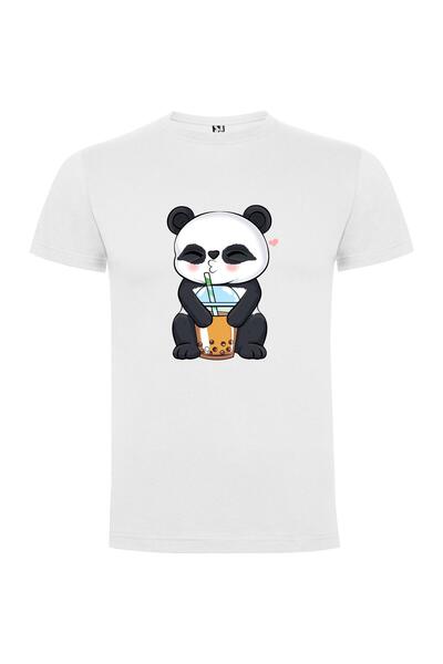 iLovePrints Cute Panda Boba Sip Tshirt
