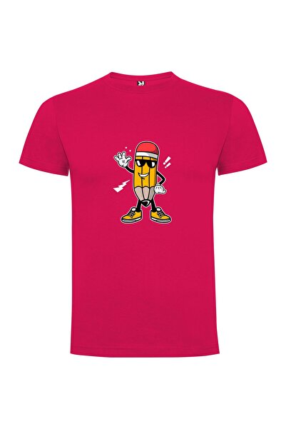 iLovePrints Cartoon Pencil Mascot Tshirt
