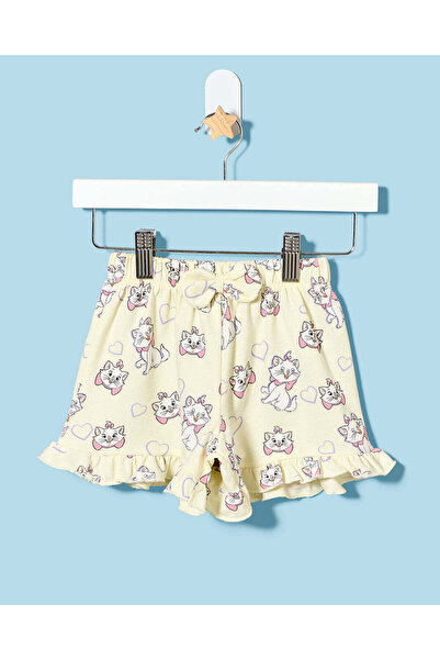 REDTAG Infant Girls Cream Printed Shorts
