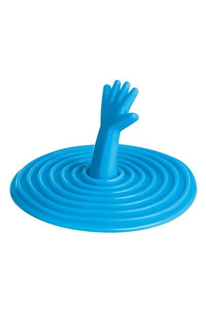Z Store Dop de chiuvetă sau lavoar din plastic albastru, cu design în formă d...