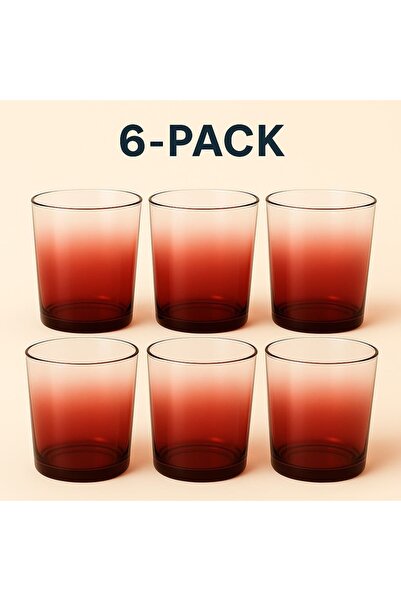 OEM Recipiente din Sticla pentru Lumanari | 220ml | 6 buc | Rosu Gradient