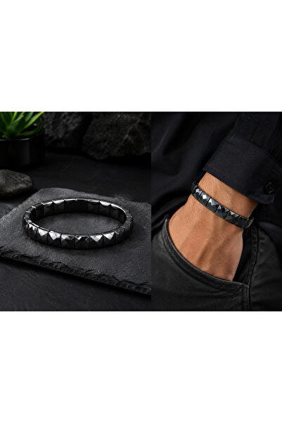 OSMANLI DEĞERLİ TAŞ Certified Hematite Men's Bracelet 01