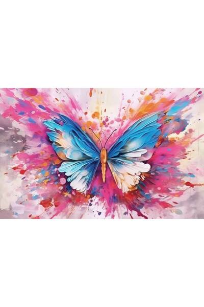 Persona Tablou Canvas, Fluturele Si Explozia De Culori- 100 X 70 cm