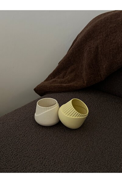 The Glaze Handmade Glow-Matte 2'li Porselen Espresso Bardağı Seti