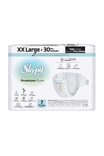 Sleepy Scutece bebeluși BIO PREMIUM - mărimea 7XXLARGE, 20-30kg, 30 bucăți
