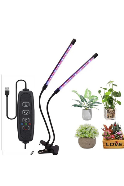choice2 2 Head USB-40LED USB LED Plant Grow Light for Indoor Garden with 10 D...
