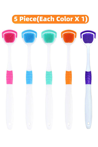 Choice8 5Pcs(Each Color 1) Vaclav 1Pc/4Pcs/8Pcs Silicone Tongue Scraper For O...