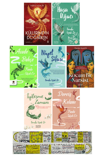 Timaş Yayınları Funda Uçuk Er 7 Kitap Set / Küllerimden Doğarken - Huşu Ağacı...
