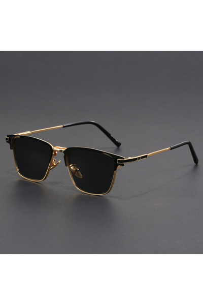 Choice Golden New Metal Square Sunglasses Half Frame Polarized Sunglasses Man...