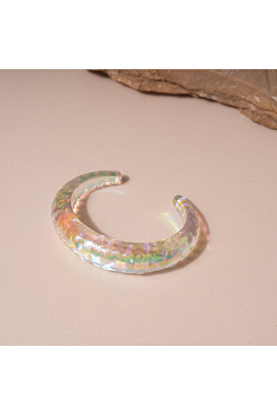 Choice9 Style3 Bohemia Transparent Colorful Acrylic Opening Bangle for Women ...